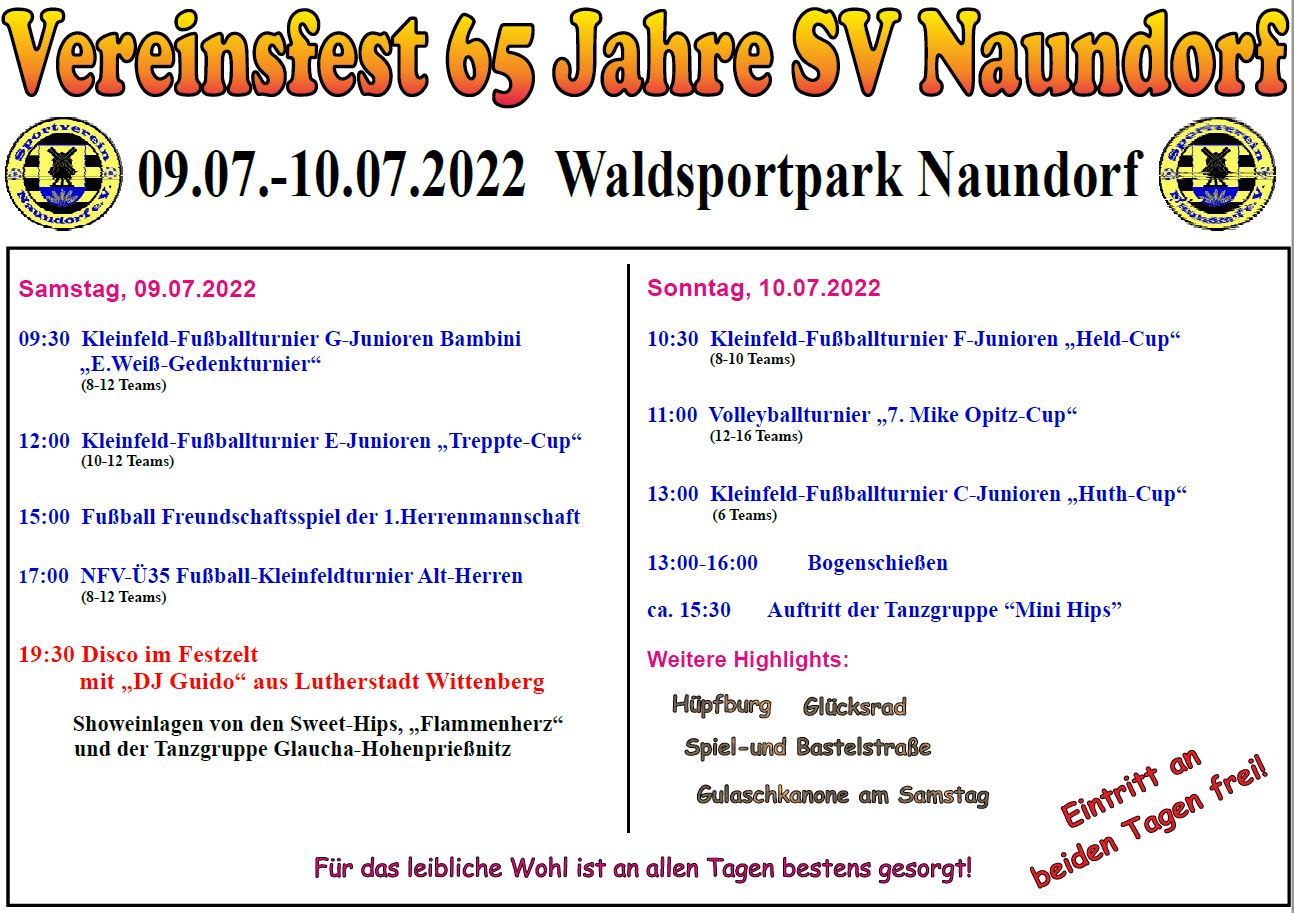 Plakat Vereinsfest